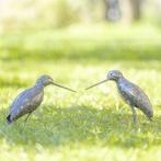 Sculpture, Twee steltlopers - 230 mm - Métal