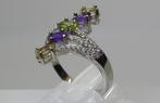 amethist Ring - Hoogte: 24 mm - Breedte: 23 mm- 4.4 g - (1), Verzamelen, Mineralen en Fossielen