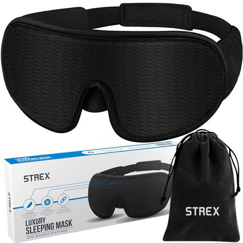 Strex Luxe Slaapmasker - 3D Ergonomisch - 100% Verduisterend, Handtassen en Accessoires, Uiterlijk | Gezichtsverzorging, Verzenden