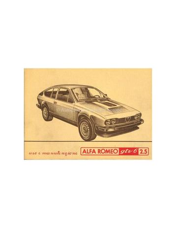 1980 ALFA ROMEO GTV6 2.5 INSTRUCTIEBOEKJE ITALIAANS beschikbaar voor biedingen