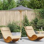 vidaXL Tuinparasol Donkergrijs Ø 270 x 260 cm Bamboe, Verzenden, Nieuw