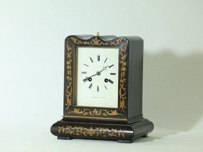 Bureauklok Napoleon III Hout, Messing - 1800-1850, Antiek en Kunst, Antiek | Klokken