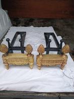 Vuurbok (2) - Verguld brons, Antiek en Kunst