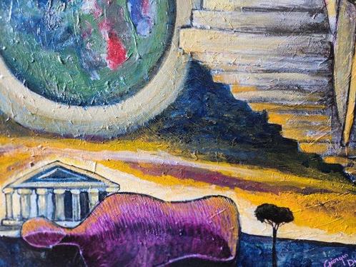 Giorgio della Monica - Il Viaggio, Antiek en Kunst, Kunst | Schilderijen | Modern
