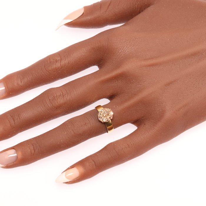 Zonder Minimumprijs - Ring - 18 karaat Geel goud - Diamant -, Handtassen en Accessoires, Ringen