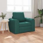 vidaXL Vloersofa Bed 2-in-1 Donkergroen 98x71x83 cm Stoffen, Huis en Inrichting, Verzenden, Nieuw