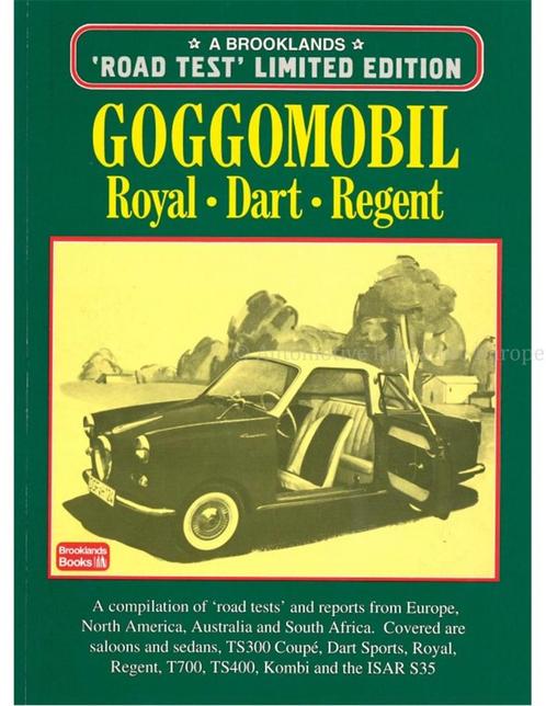 GOGGOMOBIL: ROYAL - DART - REGENT (BROOKLANDS ROAD TEST,, Livres, Autos | Livres