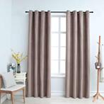 vidaXL Gordijn verduisterend met metalen ringen 2 st 140x225, Huis en Inrichting, Verzenden, Nieuw