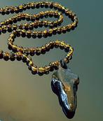 Amber Vintage amber hanger ketting hanger amulet kruis dames, Verzamelen