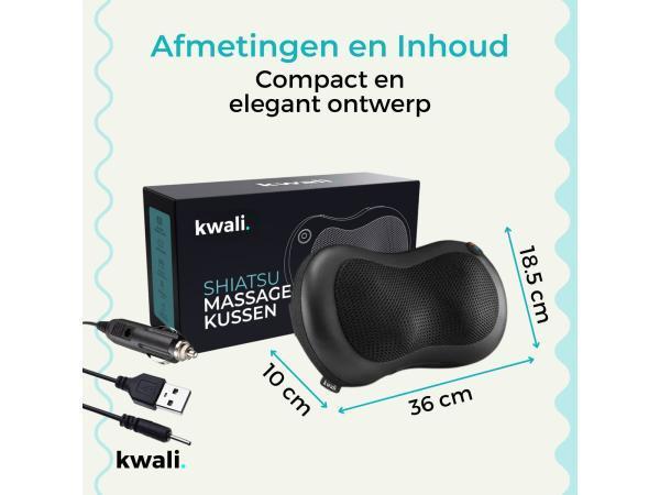 Veiling - kwali.® Premium Massagekussen Shiatsu, Sport en Fitness, Massageproducten, Nieuw