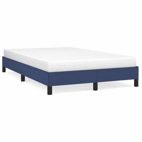 vidaXL Cadre de lit bleu 120x190 cm tissu, Maison & Meubles, Chambre à coucher | Lits, Neuf, Envoi