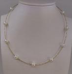 Halsketting - 18 karaat Geel goud - 7,5x8mm Akoya Pearls, Nieuw