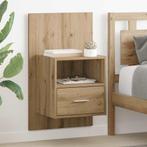 vidaXL Bedkast 2 pcs artisanaal eikenkleurig 48.5 x 32.5 x, Huis en Inrichting, Verzenden, Nieuw