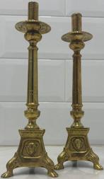 Chandelier (2) - Bronze doré - Paire de candélabres déglise