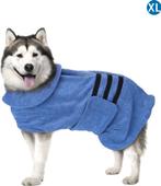 Hondenbadjas - Badjas hond - Ruglengte 75 cm - XL - Blauw -, Verzenden