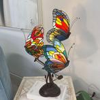 Tafellamp - Abat - jour in Tiffany STYLE Kleurrijke vlinders, Antiquités & Art