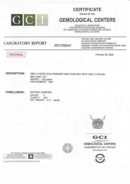 Zonder minimumprijs - Ketting met hanger - 14 karaat, Handtassen en Accessoires, Antieke sieraden