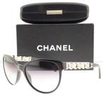 Chanel - Wayfarer Black with Silver Tone Chain and Whithe
