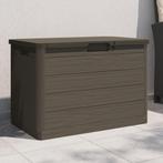 vidaXL Kussenbox 77,5x44,5x53 cm polypropeen bruin, Tuin en Terras, Verzenden, Nieuw