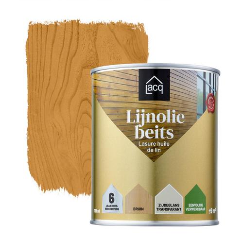 Lacq Lijnolie Beits 0,75L Bruin 0.75L, Doe-het-zelf en Bouw, Verf, Beits en Lak, Bruin, Nieuw, Verzenden