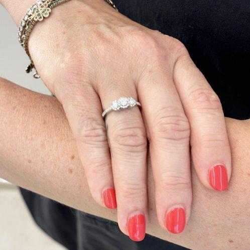 Zonder Minimumprijs - Bibigi - Ring - 18 karaat Witgoud, Handtassen en Accessoires, Ringen