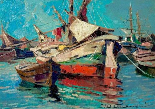 Carlo Domenici (1897-1981) - Marina, Antiquités & Art, Art | Peinture | Classique