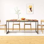 vidaXL Table à manger Bois massif et acier 180 cm, Maison & Meubles, Tables | Tables à manger, Neuf, Verzenden