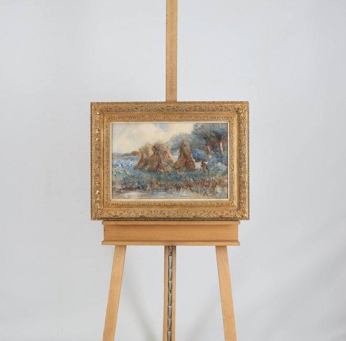 Willem Hendrik van der Nat (1864–1929) - Hooi en geit, Antiek en Kunst, Kunst | Schilderijen | Klassiek