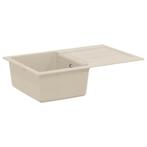 vidaXL Wasbak Beige 780 x 500 mm 80% Kwarts en 20% Hars, Huis en Inrichting, Keuken | Keukenelementen, Verzenden, Nieuw