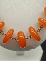 Vintage oude antieke honing Baltische barnsteen - ketting 56