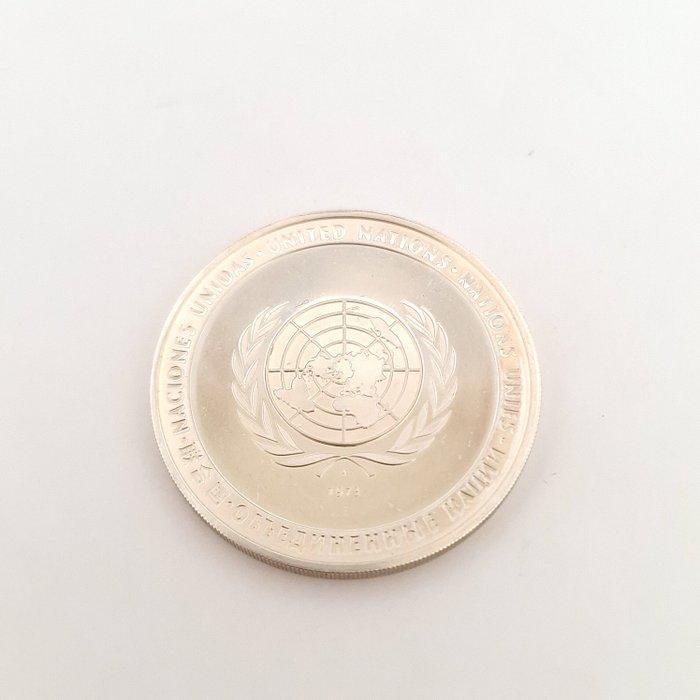 Nations Unies. Silver Medal 1973 (Sans Prix de Réserve), Postzegels en Munten, Munten | Europa | Niet-Euromunten