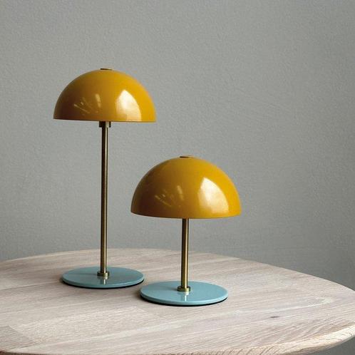 Dyberg Larsen - Tafellamp (2) - Langs LED - Curry/Turquoise, Antiek en Kunst, Antiek | Verlichting
