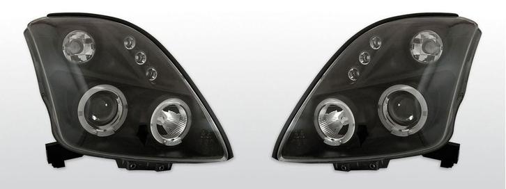 Koplampen Angel Eyes | Suzuki Swift 2005-2010 | zwart, Auto-onderdelen, Verlichting, Nieuw, Suzuki, Verzenden