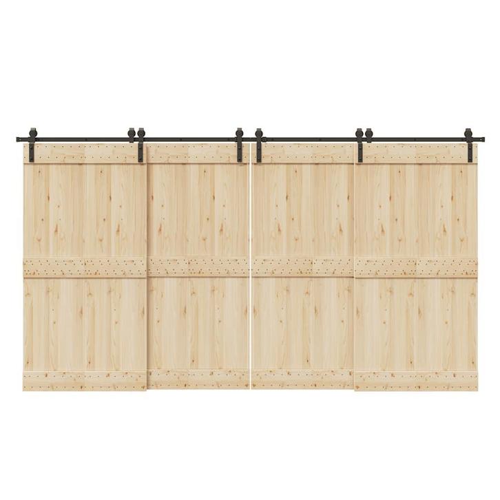 vidaXL Doos met onderdelen voor schuifdeur 400 cm staal, Doe-het-zelf en Bouw, Hang- en Sluitwerk, Nieuw, Verzenden