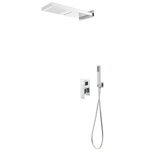 vidaXL Douchesysteem roestvrij staal 201 zilverkleurig, Doe-het-zelf en Bouw, Sanitair, Nieuw, Verzenden