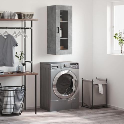 vidaXL Wandkast 34,5x34x90 cm betongrijs, Huis en Inrichting, Kasten | Dressoirs, Nieuw, Verzenden