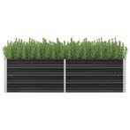 vidaXL Plantenbak verhoogd 160x40x45 cm gegalvaniseerd staal, Jardin & Terrasse, Pots de fleurs, Verzenden