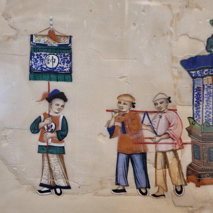 Procesión II - Onbekende kunstenaar - China - Qing Dynastie, Antiquités & Art, Antiquités | Autres Antiquités