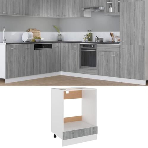 vidaXL Ovenkast Riga 60x46x81,5 cm grijs sonoma eikenkleurig, Huis en Inrichting, Kasten | Overige, Nieuw, Verzenden