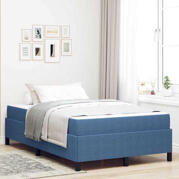 vidaXL Bedframe Blauw 120 x 200 cm Katoenen stof, Verzenden