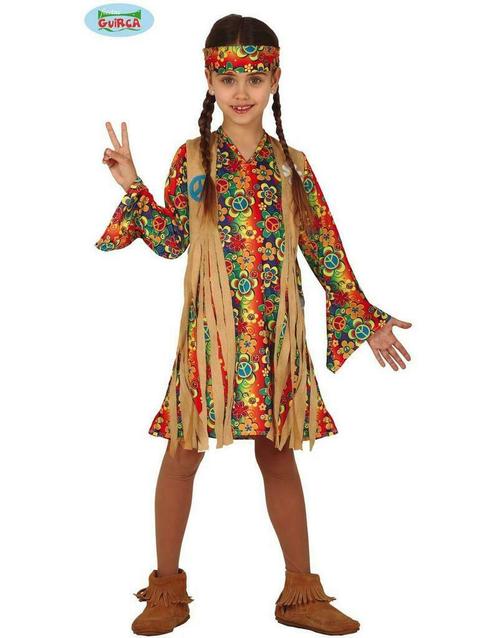 Hippie meisje verkleed kostuum, Hobby en Vrije tijd, Feestartikelen, Ophalen of Verzenden