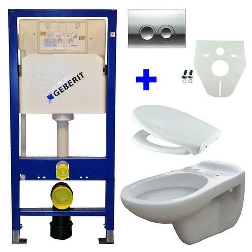 Geberit UP 100 + Neptunus WC +Ultimo zitt + Delta 21 gl.chr, Doe-het-zelf en Bouw, Sanitair, Ophalen of Verzenden