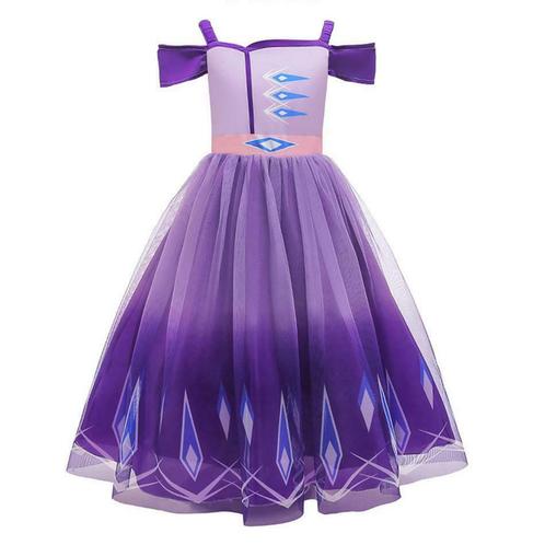 Prinsessenjurk - Sprankelende paarse Elsa jurk - Frozen 2 -, Kinderen en Baby's, Carnavalskleding en Verkleedspullen, Verzenden