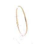 Gouden platte gourmetschakel armband | 18,5 cm (unisex), Ophalen of Verzenden, Gebruikt, Overige kleuren, Goud