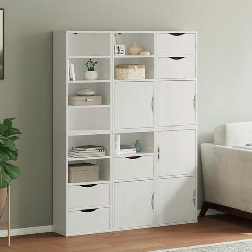 vidaXL Bijzetkasten 6 st ODDA 40x24x79 cm massief grenenhout, Huis en Inrichting, Kasten | Dressoirs, Nieuw, Verzenden