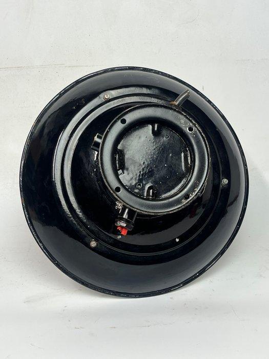 Lamp - Emaille, Glas - oude fabriekslamp, Antiek en Kunst, Curiosa en Brocante