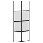 Alu Schuifdeur 90x205cm Zwart | Retour Deal | Slimme Prijs, Huis en Inrichting, Kasten | Boekenkasten, Nieuw, 50 tot 100 cm, Glas