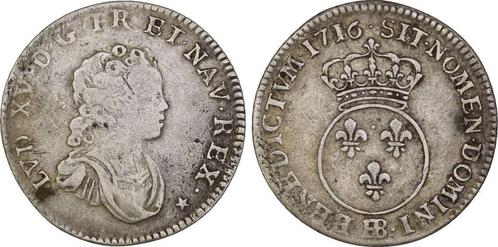 1/10 Ecu Straßburg 1716 Bb Frankreich: Ludwig Xv, 1715-1774, Timbres & Monnaies, Monnaies | Europe | Monnaies non-euro, Envoi