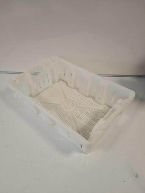60x40x16 Kunststof bak nest-/stapelbaar wit geperforeerde, Zakelijke goederen, Horeca | Overige, Ophalen of Verzenden