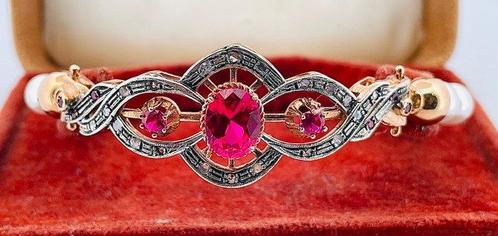 Zonder Minimumprijs - Armband - 9 kt. Roségoud, Zilver, Handtassen en Accessoires, Antieke sieraden